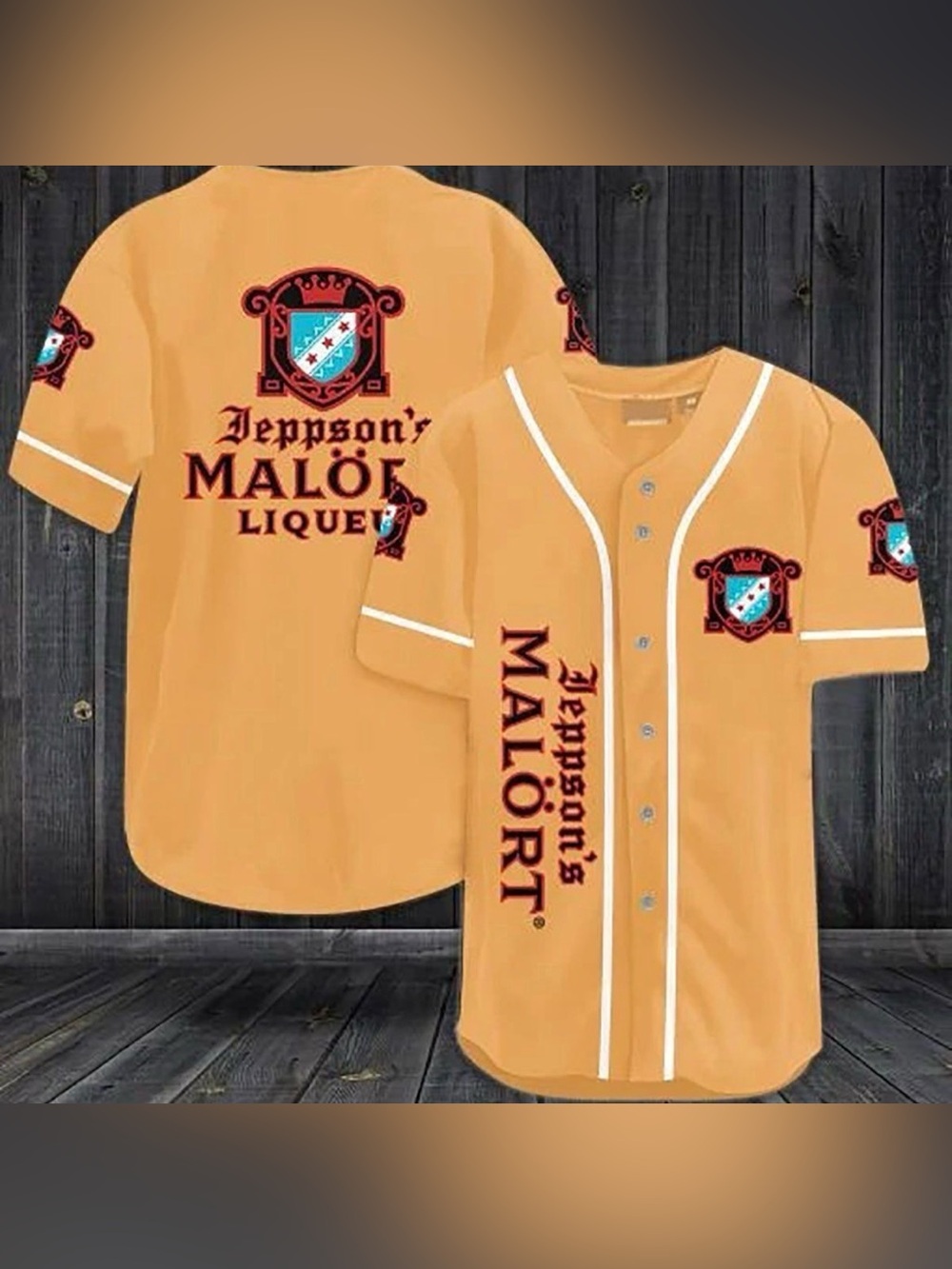 Men’s Jeppson’s Malort Yellow Baseball Jersey 2XL
